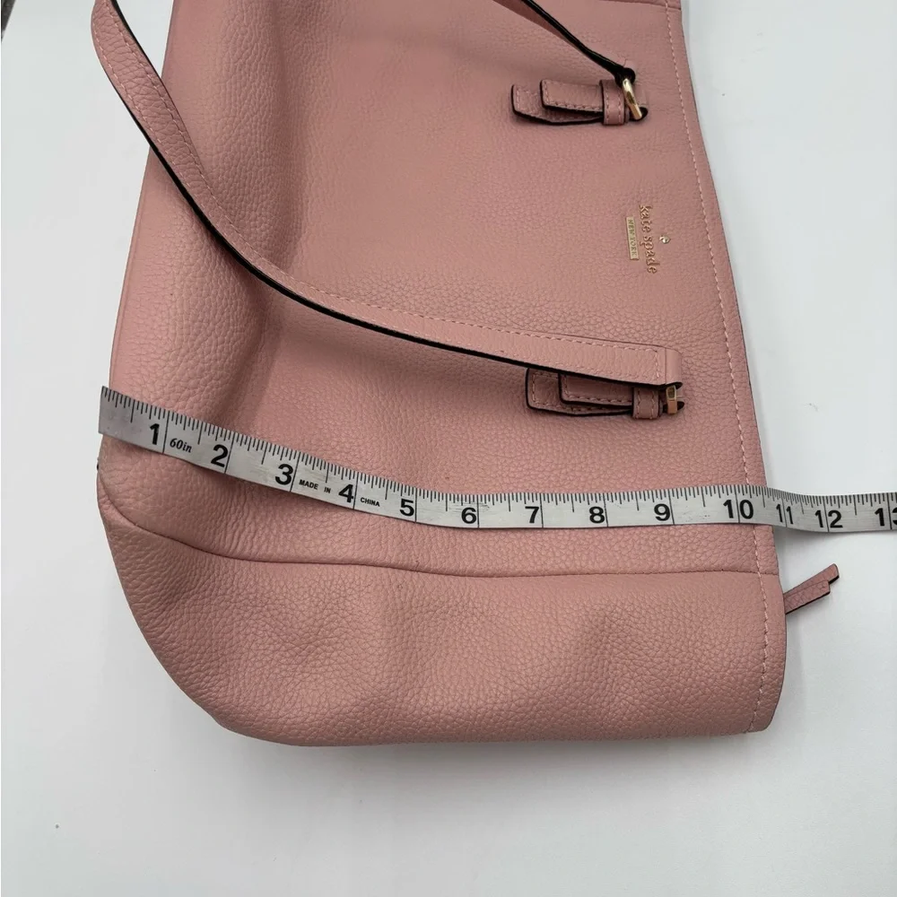 Kate Spade New York Pebbled Leather Tote Bag Blush‎ Pink Shoulder Purse